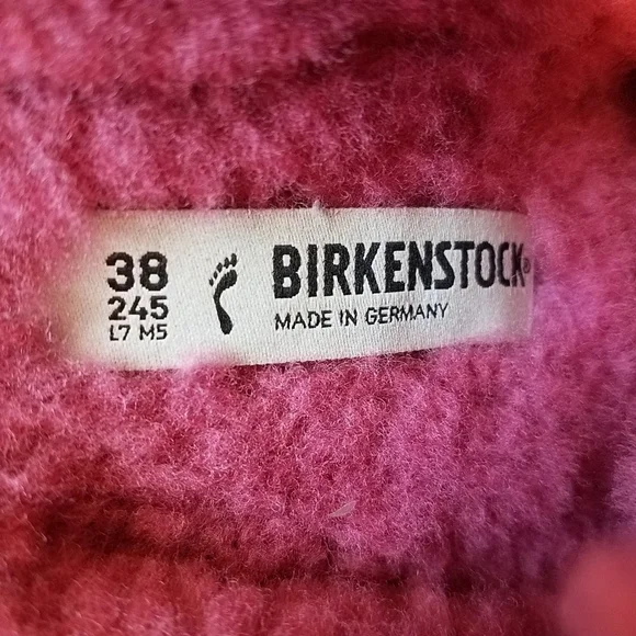 Birkenstock Arizona Big Buckle Shearling in Fuchsia Tulip - Picture 9 of 10